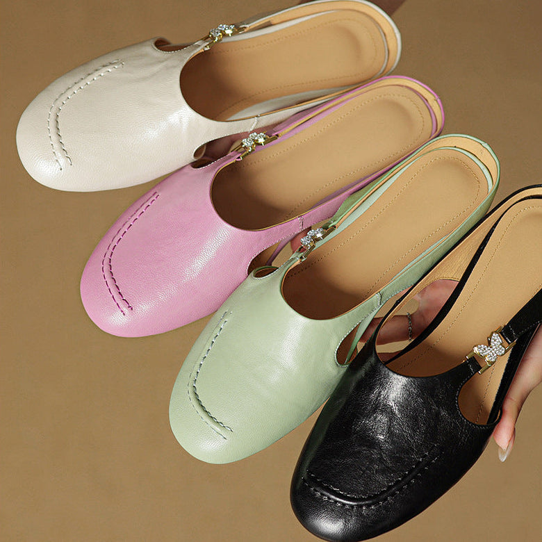 Zella Genuine Leather Mules