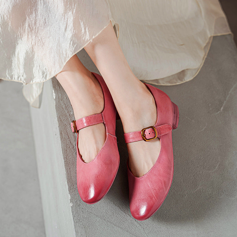Galla Genuine Leather Heels