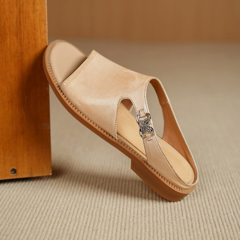 Nessa Genuine Leather Mules