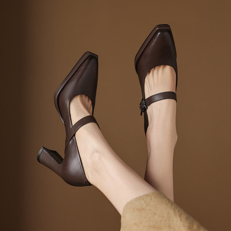 Clara Genuine Leather Heels