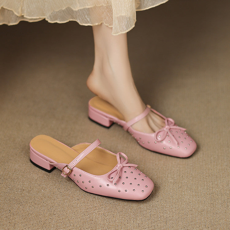 Belle Genuine Leather Mules