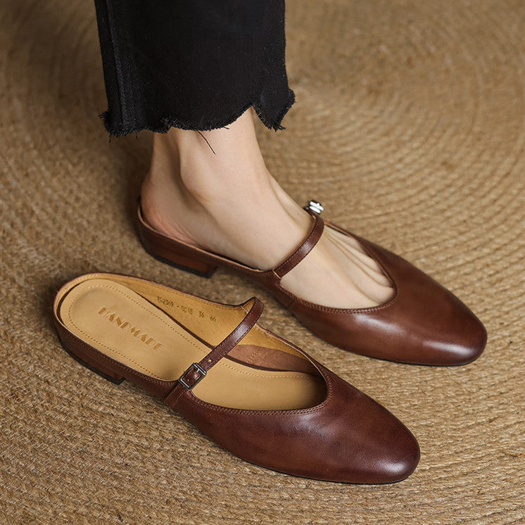 Avina Genuine Leather Mules