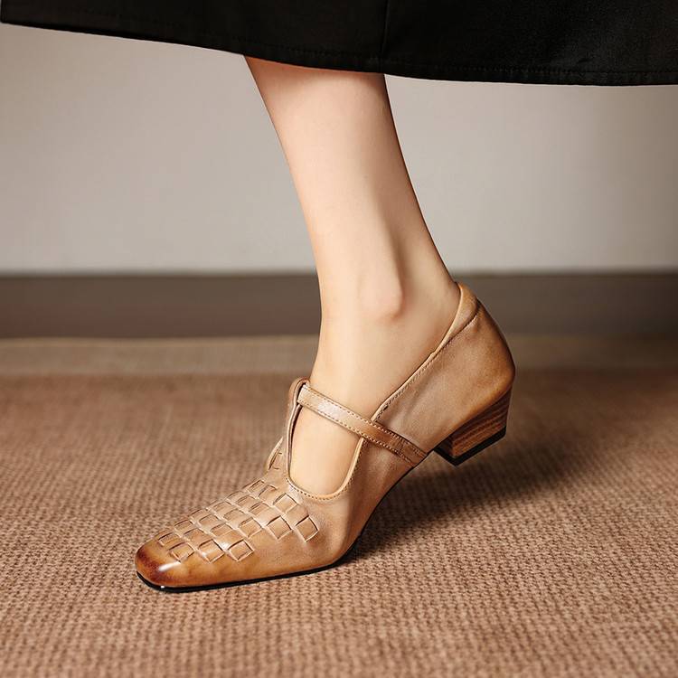 Soretta Genuine Leather Heels