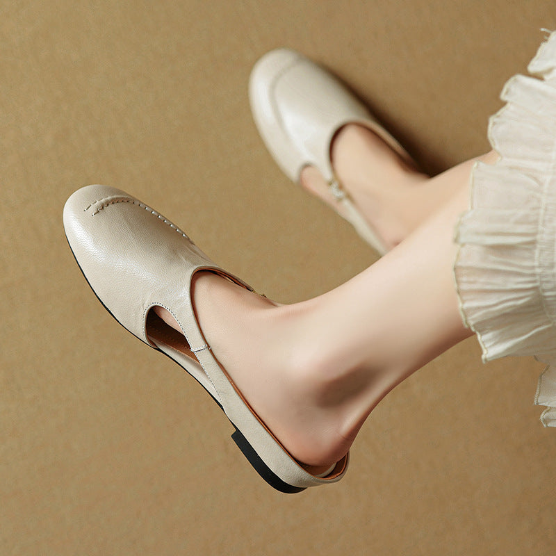 Zella Genuine Leather Mules