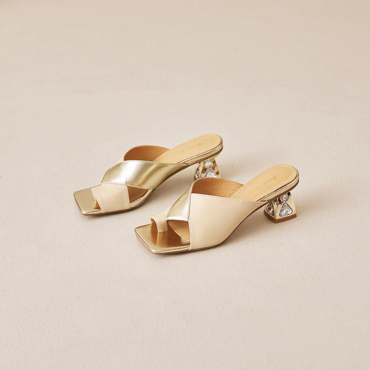 Opaline Genuine Leather Heels