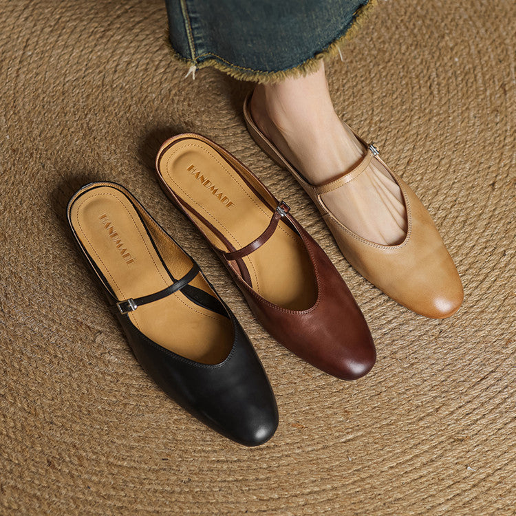 Avina Genuine Leather Mules