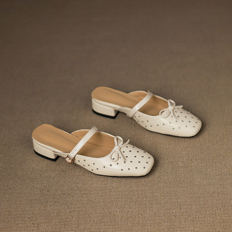 Belle Genuine Leather Mules