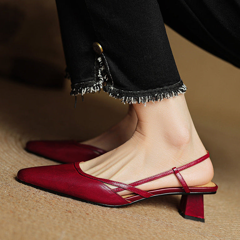 Tessia Genuine Leather Heels