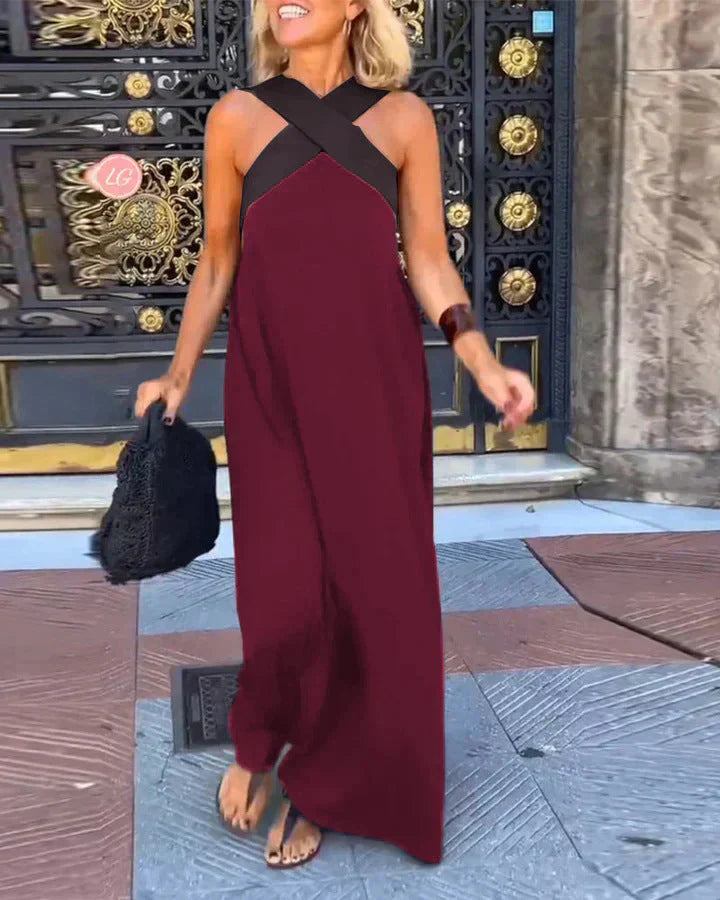 Quirine™ | Wrap-Front Maxi Dress-