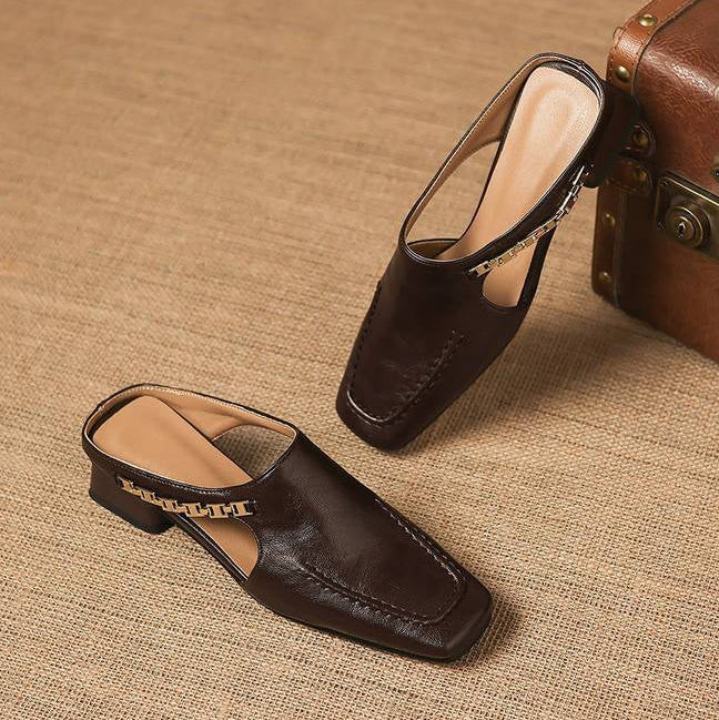 Nella Leather Mules