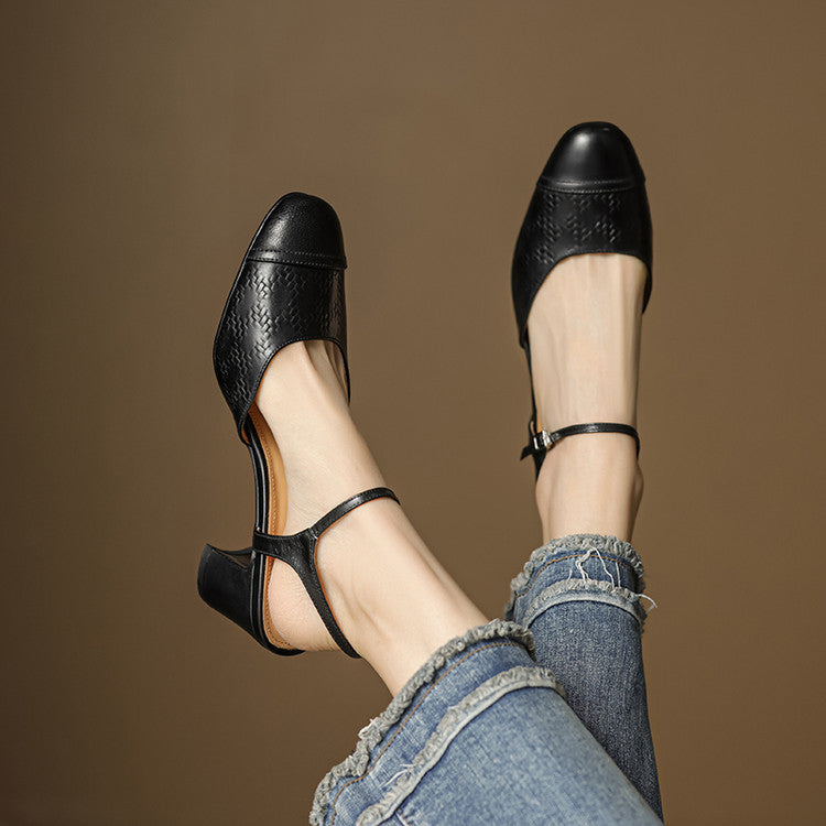Savira Genuine Leather Heels