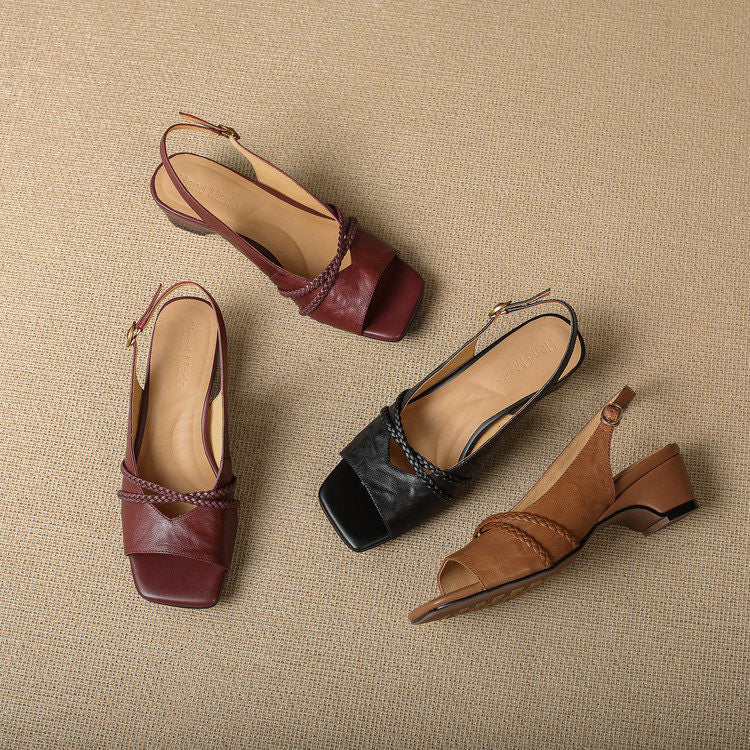 Bianca Genuine Leather Slingbacks