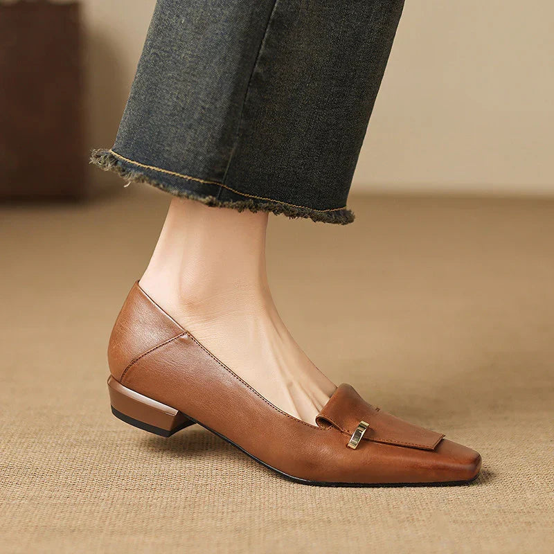 Luciana Genuine Leather Flats