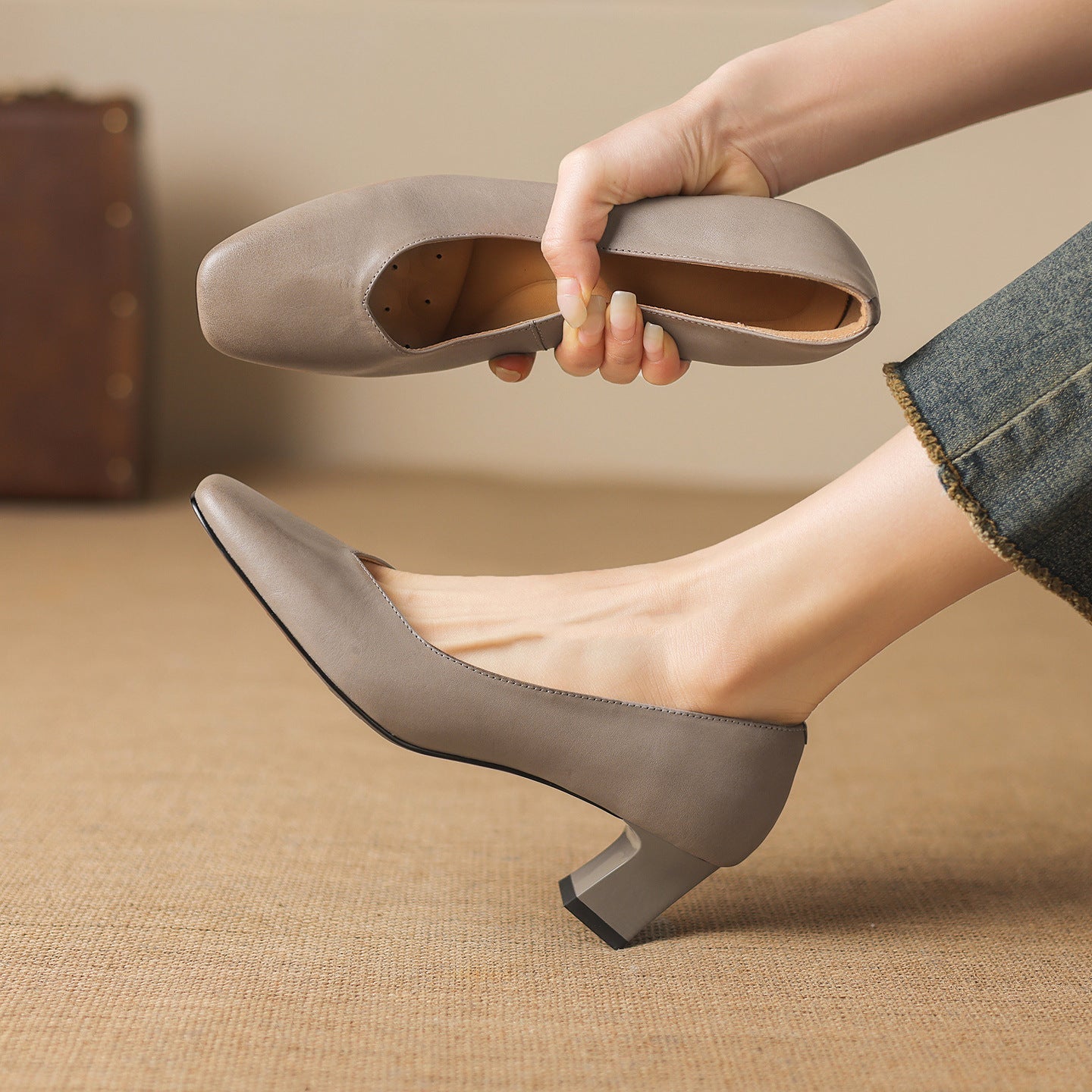 Orella Genuine Leather Heels