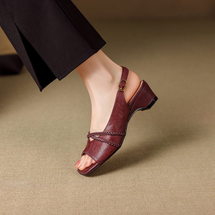 Bianca Genuine Leather Slingbacks
