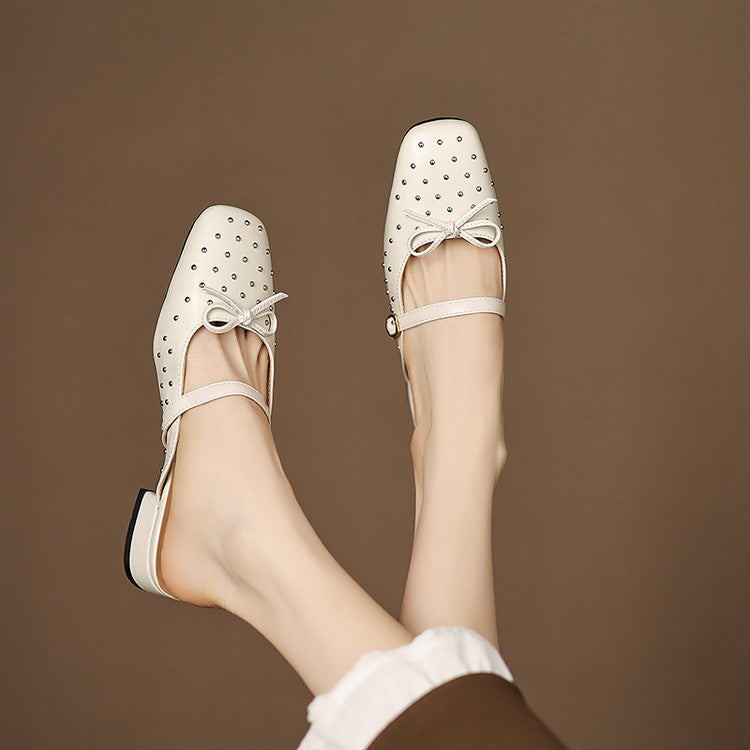 Belle Genuine Leather Mules