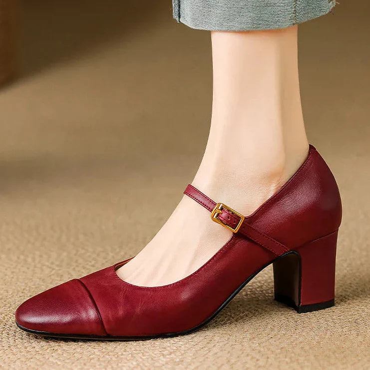 Estelle Genuine Leather Heels