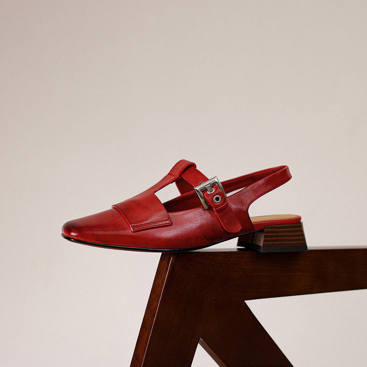 Varetta Genuine Leather Heels