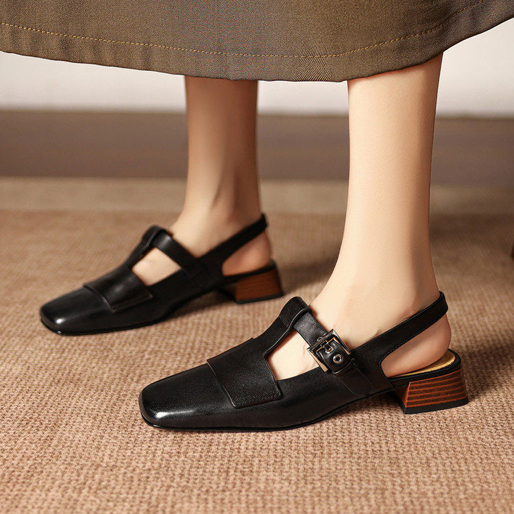 Varetta Genuine Leather Heels