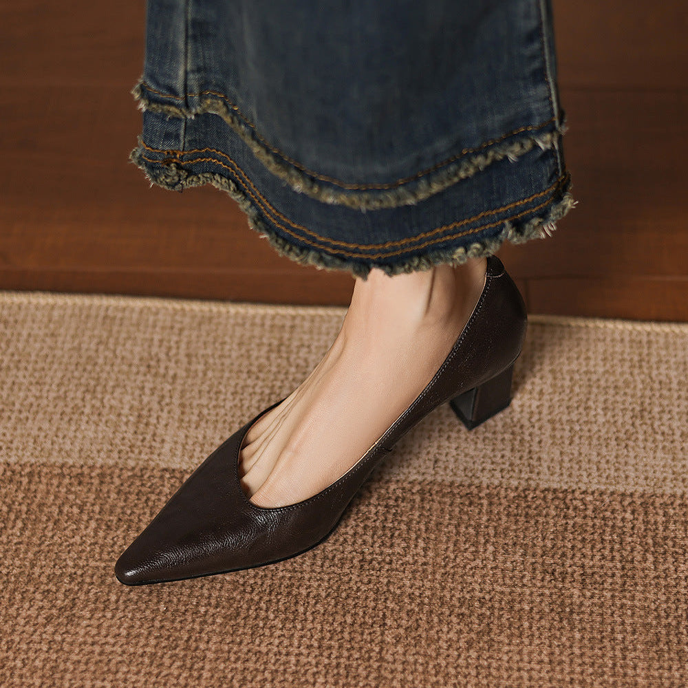 Lorvane Genuine Leather Heels
