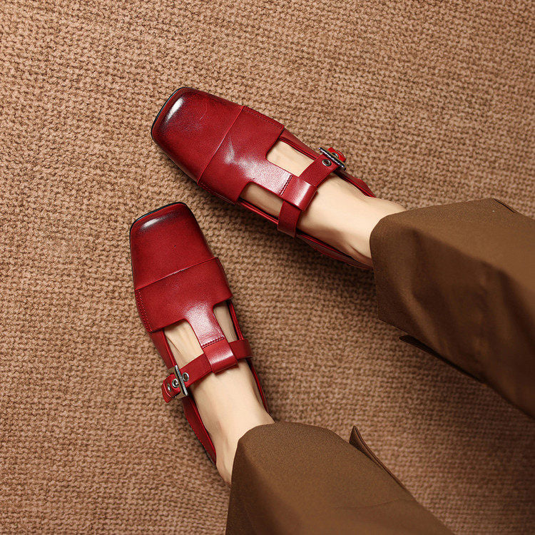 Varetta Genuine Leather Heels