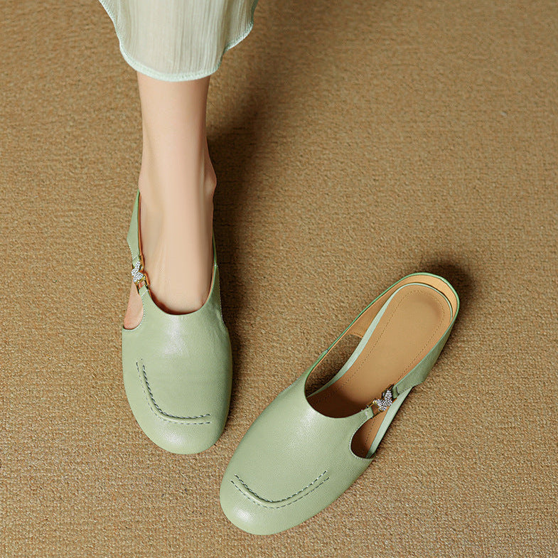 Zella Genuine Leather Mules