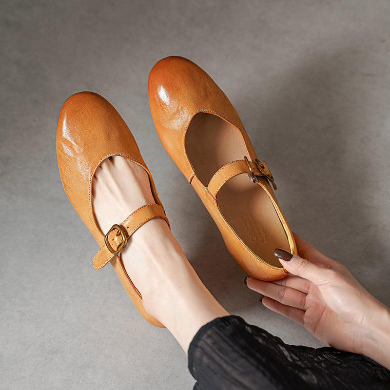Galla Genuine Leather Heels