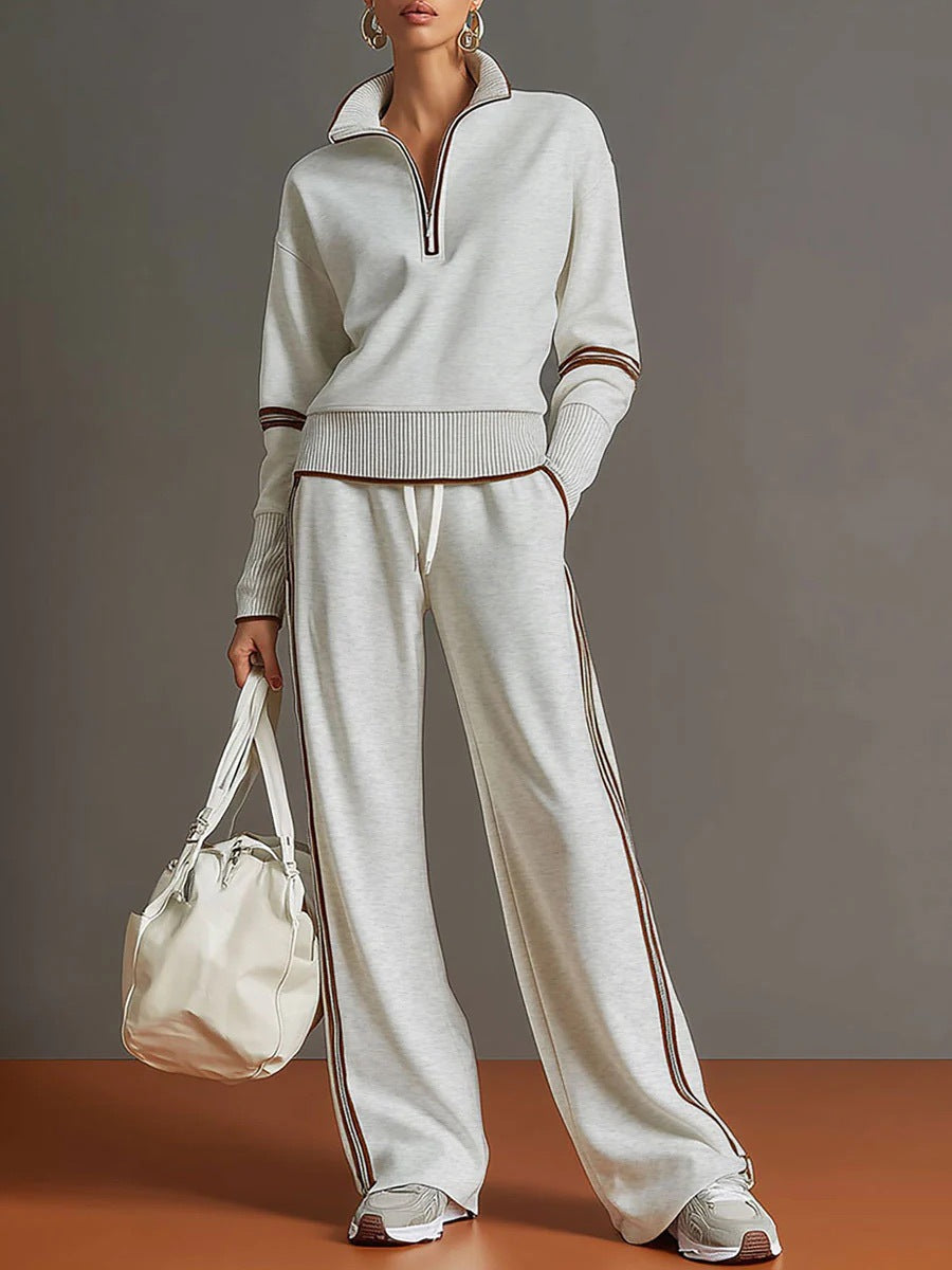 Charlotte | Women's Two-Piece Tracksuit – Quarter-Zip Top & Trousers