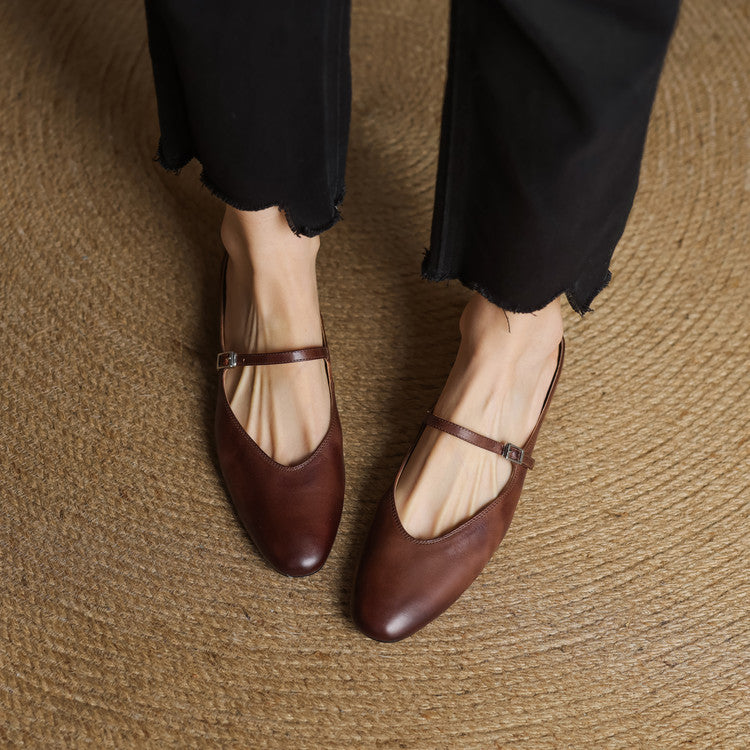 Avina Genuine Leather Mules