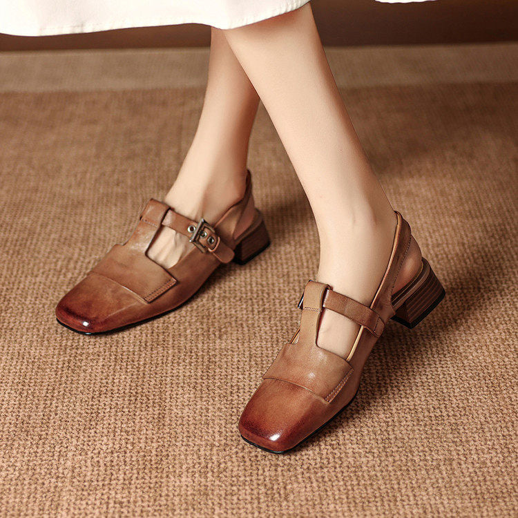 Varetta Genuine Leather Heels