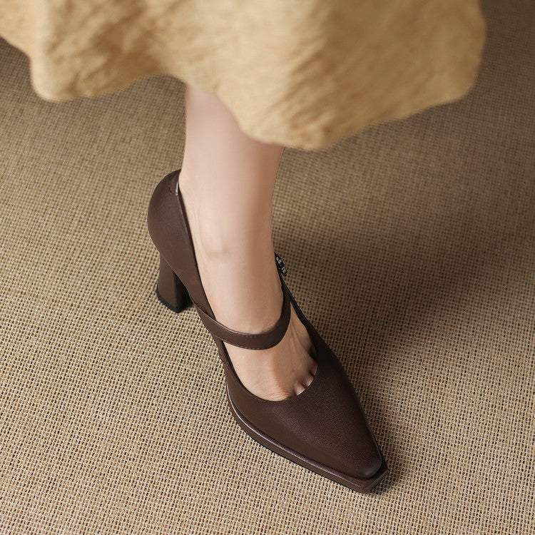 Clara Genuine Leather Heels
