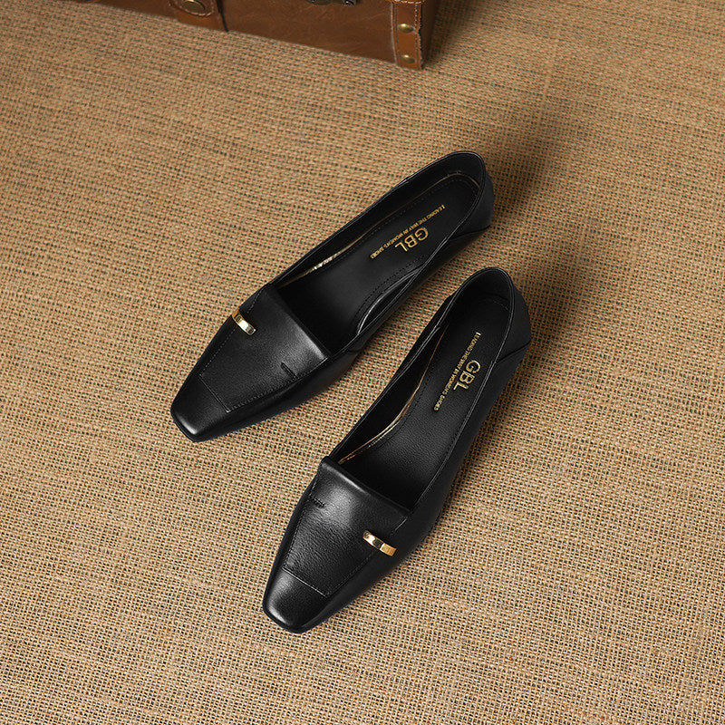 Luciana Genuine Leather Flats