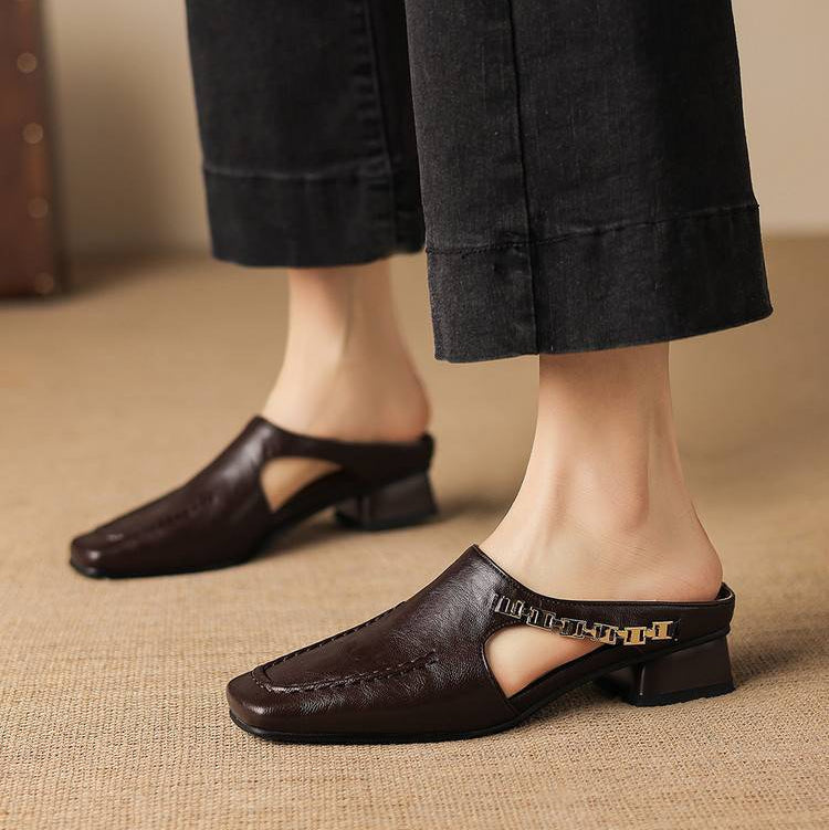 Nella Leather Mules