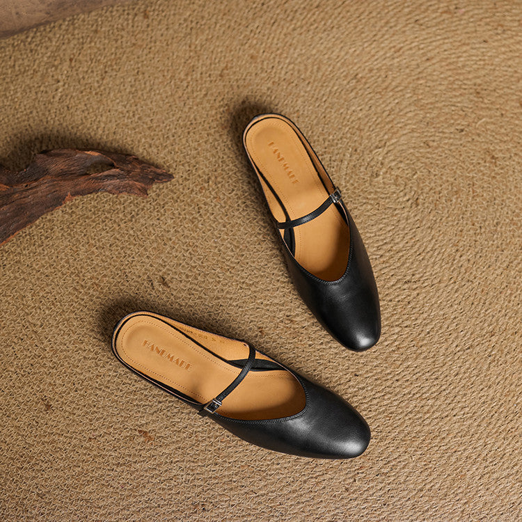 Avina Genuine Leather Mules