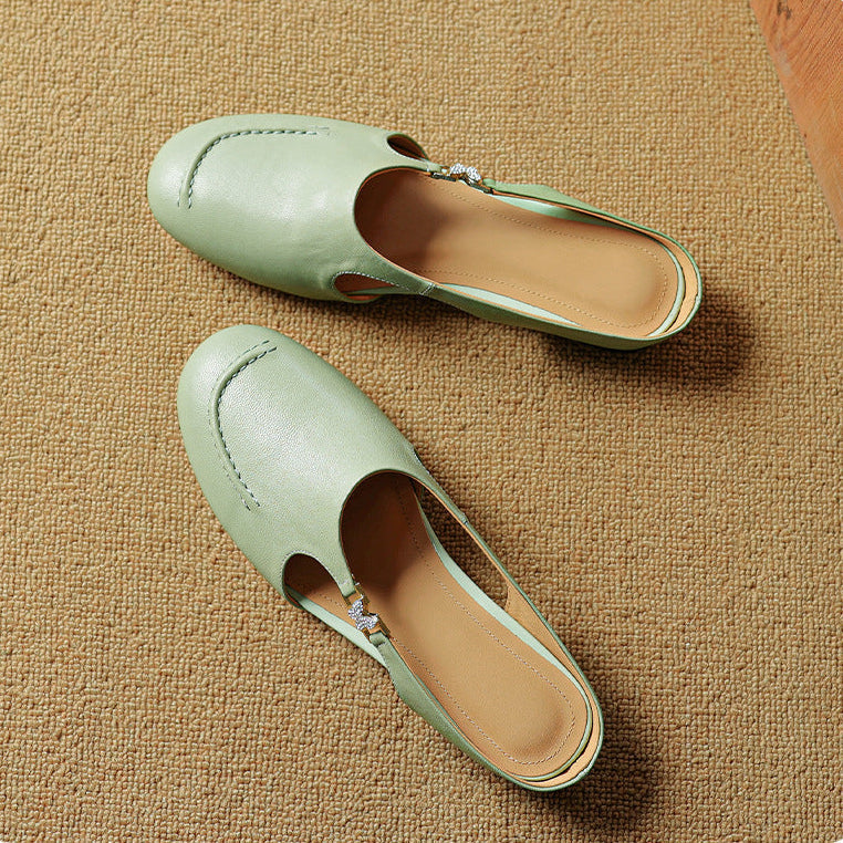 Zella Genuine Leather Mules
