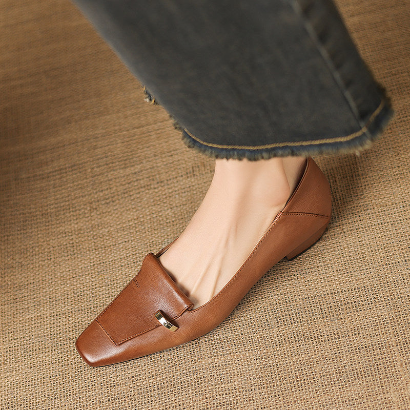 Luciana Genuine Leather Flats