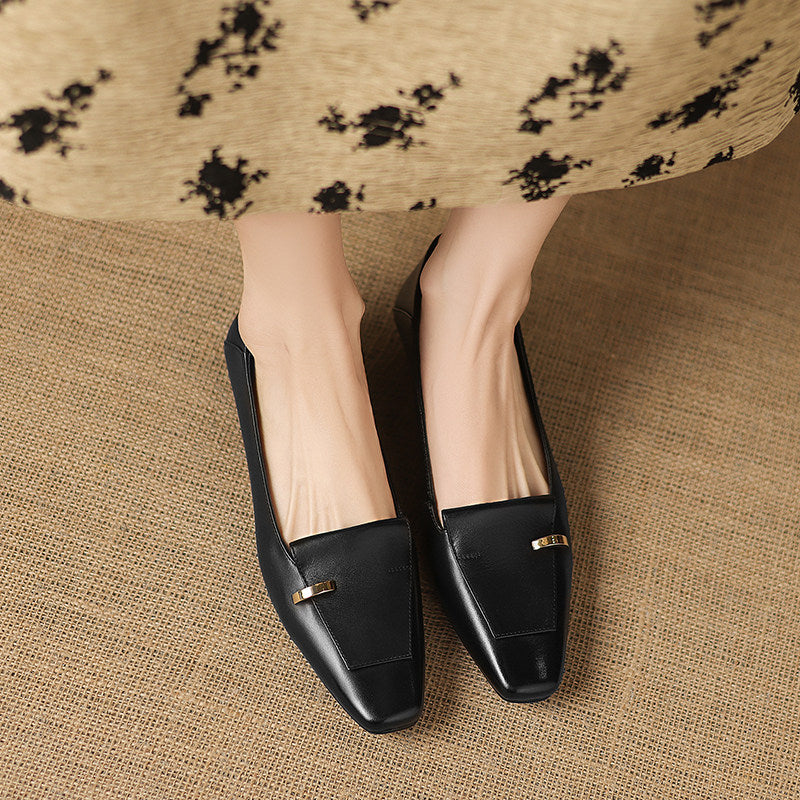 Luciana Genuine Leather Flats