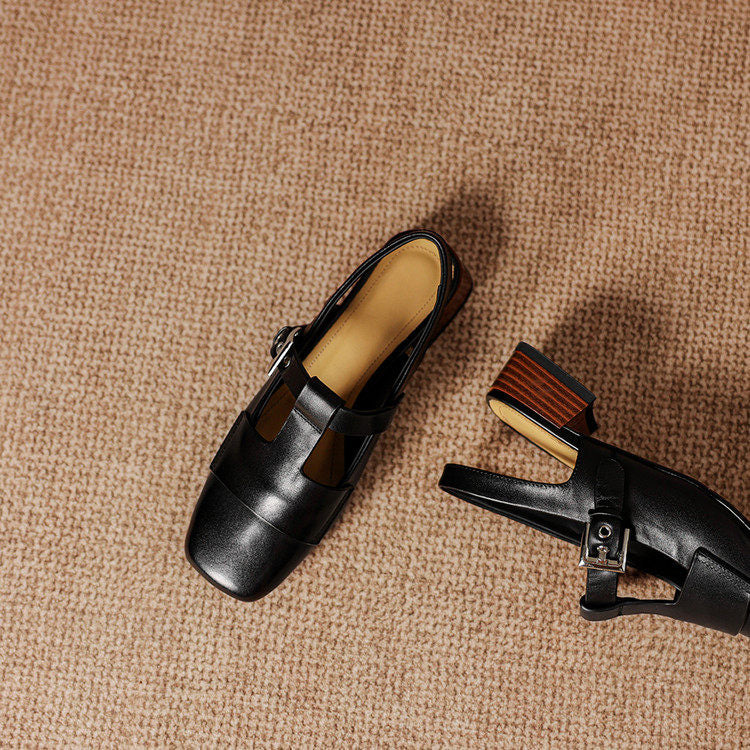 Varetta Genuine Leather Heels
