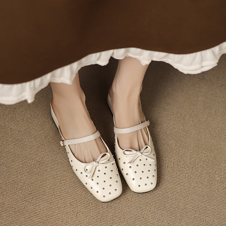 Belle Genuine Leather Mules
