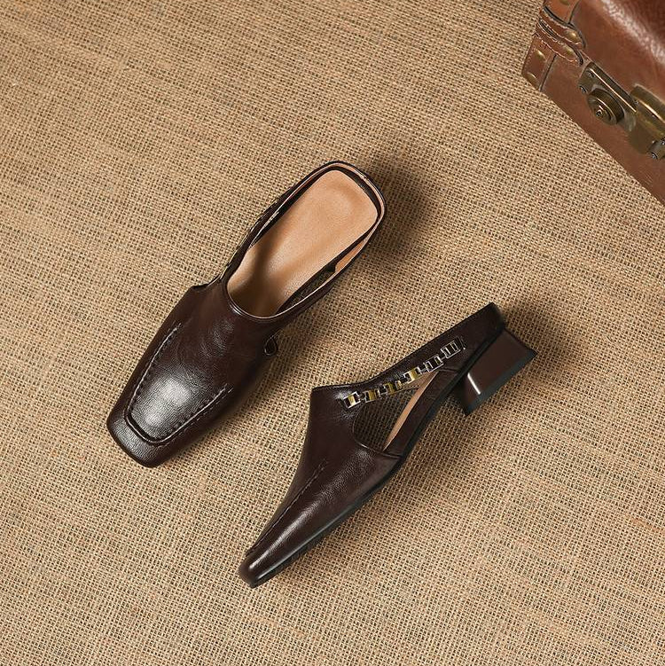 Nella Leather Mules