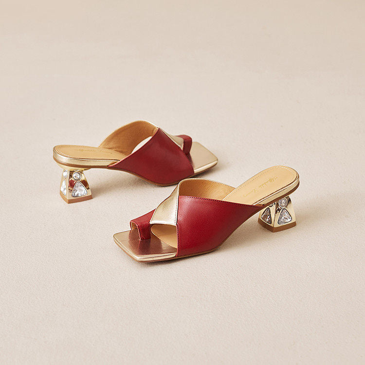 Opaline Genuine Leather Heels
