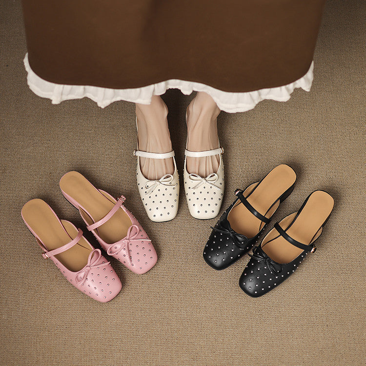 Belle Genuine Leather Mules