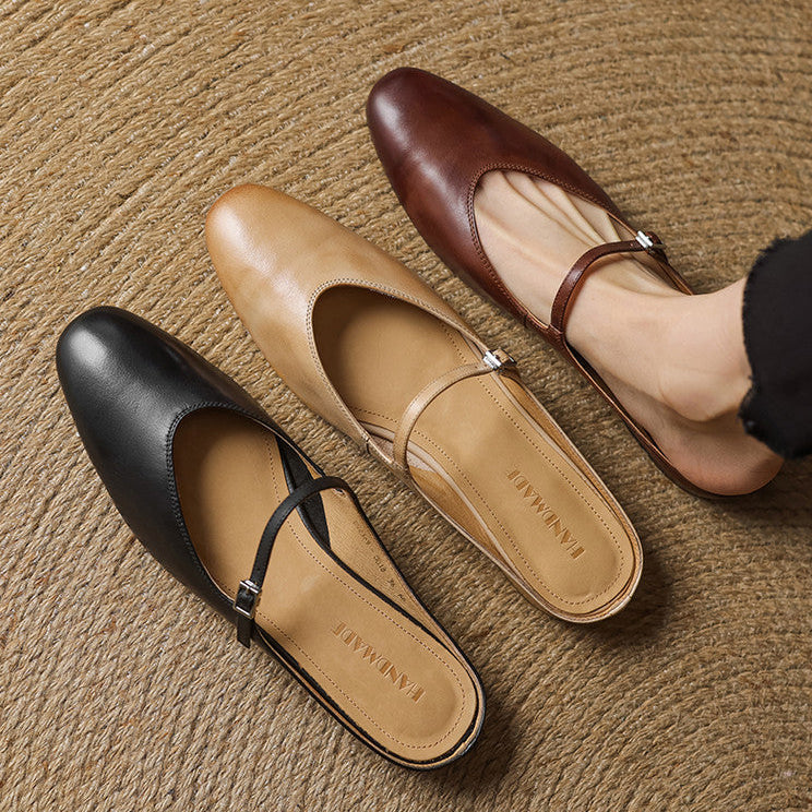 Avina Genuine Leather Mules