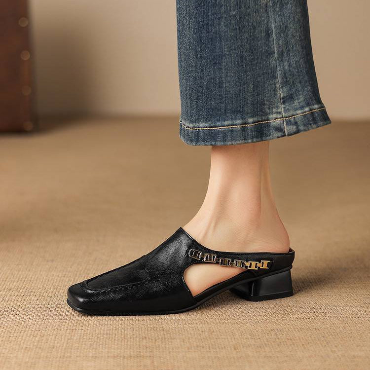Nella Leather Mules