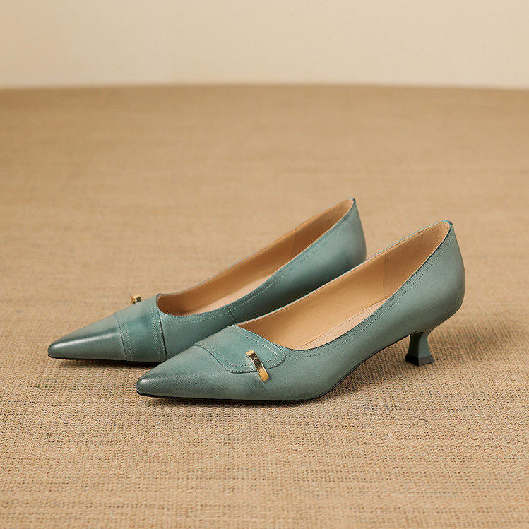 Verena Genuine Leather Heels