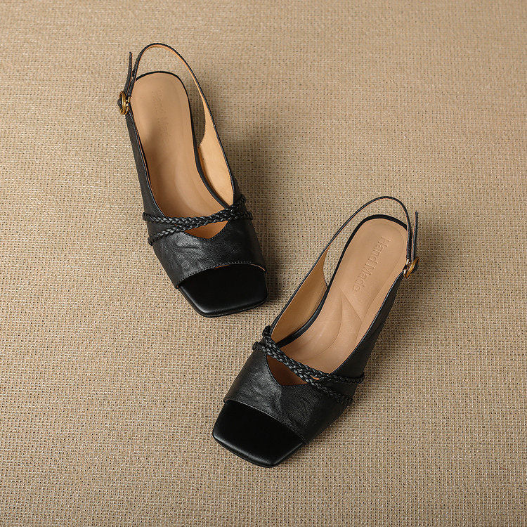 Bianca Genuine Leather Slingbacks
