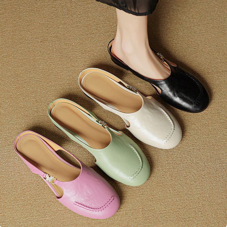 Zella Genuine Leather Mules