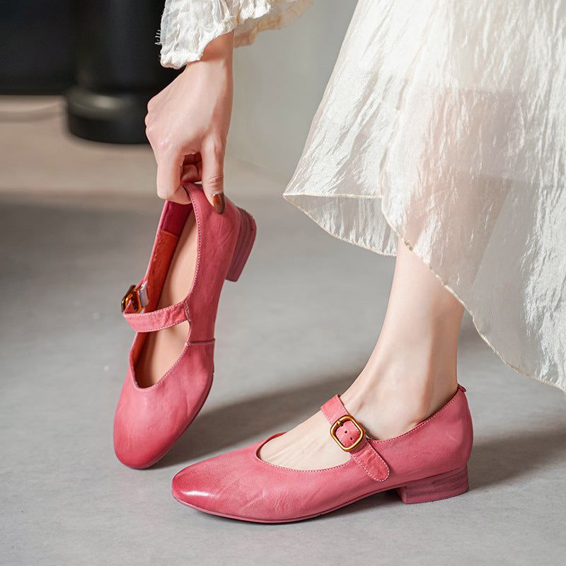 Galla Genuine Leather Heels