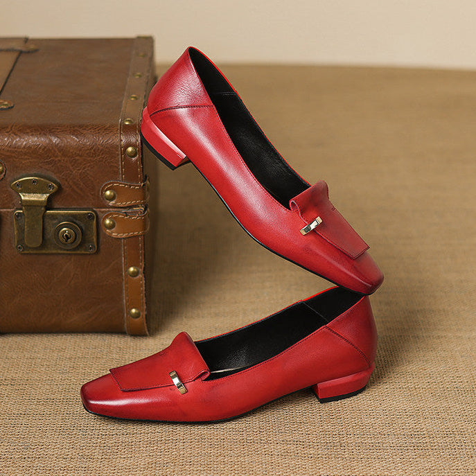 Luciana Genuine Leather Flats