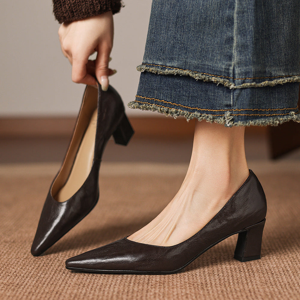 Lorvane Genuine Leather Heels